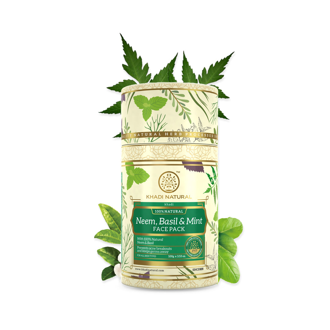 Khadi Natural Neem Basil Mint Face Pack 100 g