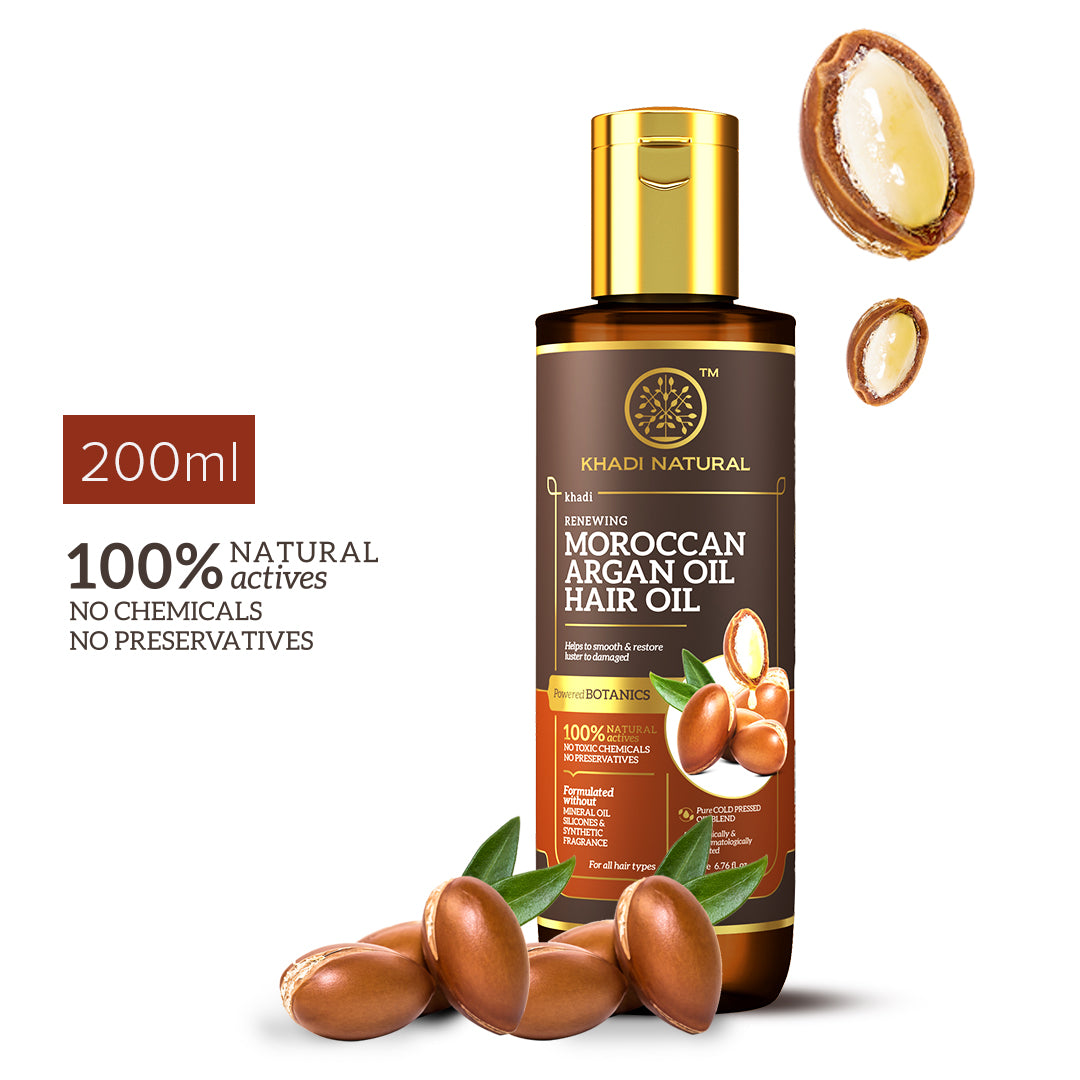 Khadi Natural Moroccan Argan Hair oil 200 ml (BUY2GET2)