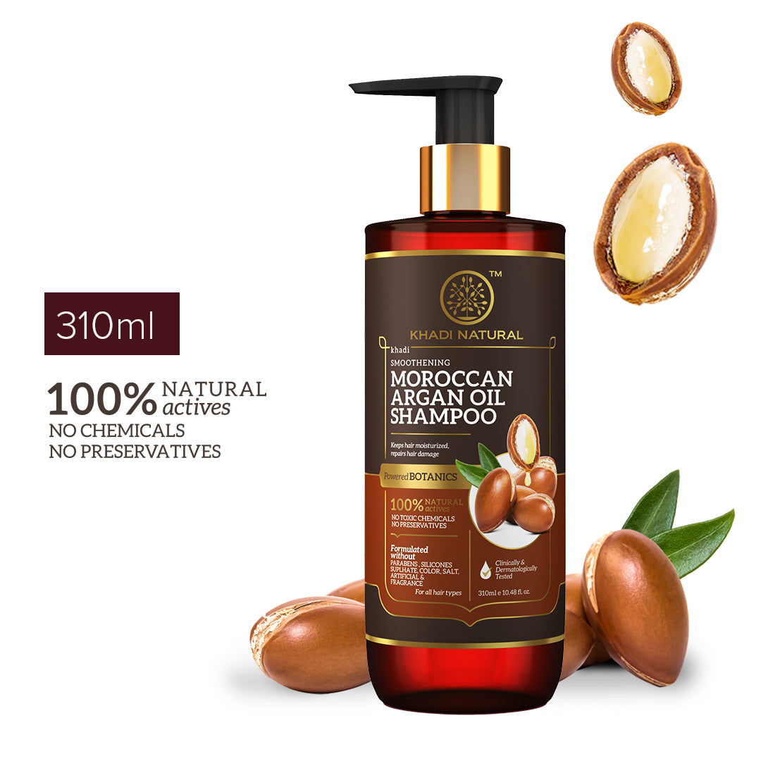 Khadi Natural Moroccan Argan Hair Shampoo (Sulphate free ) 310 ml (BUY2GET2)