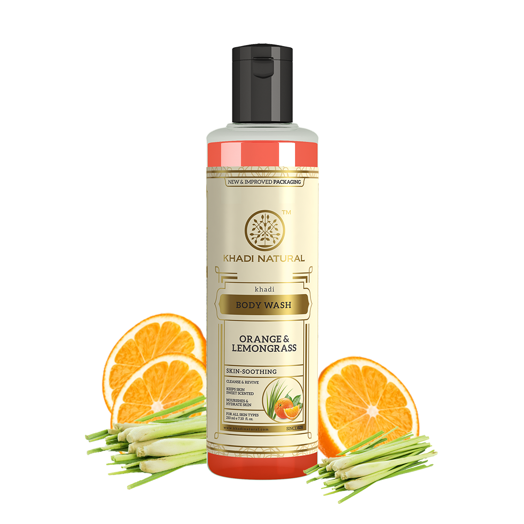 Khadi Natural Orange and Lemongrass Body Wash 210 ml (BUY1GET1)