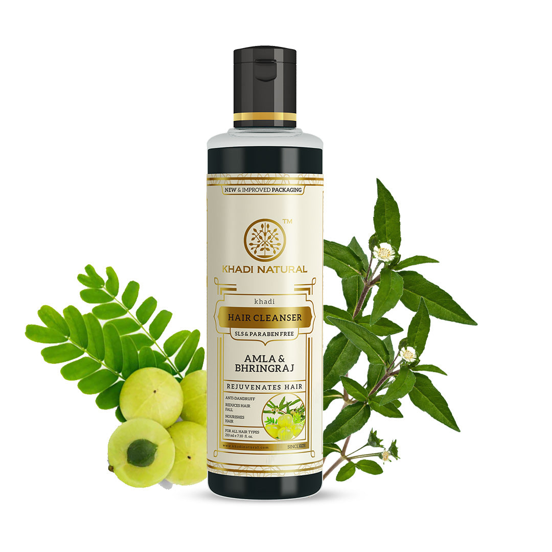 Khadi Natural Amla & Bhringraj Hair Cleanser - 210 ml (BUY1GET1)