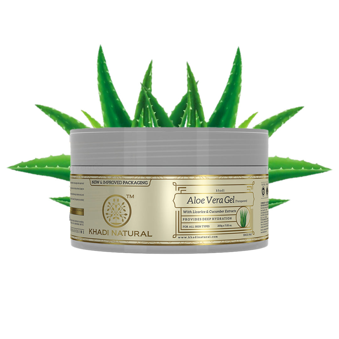 Khadi Natural Aloevera Gel With Liqorice & Cucumber Extracts-200 g (3 Products at Rs.399)