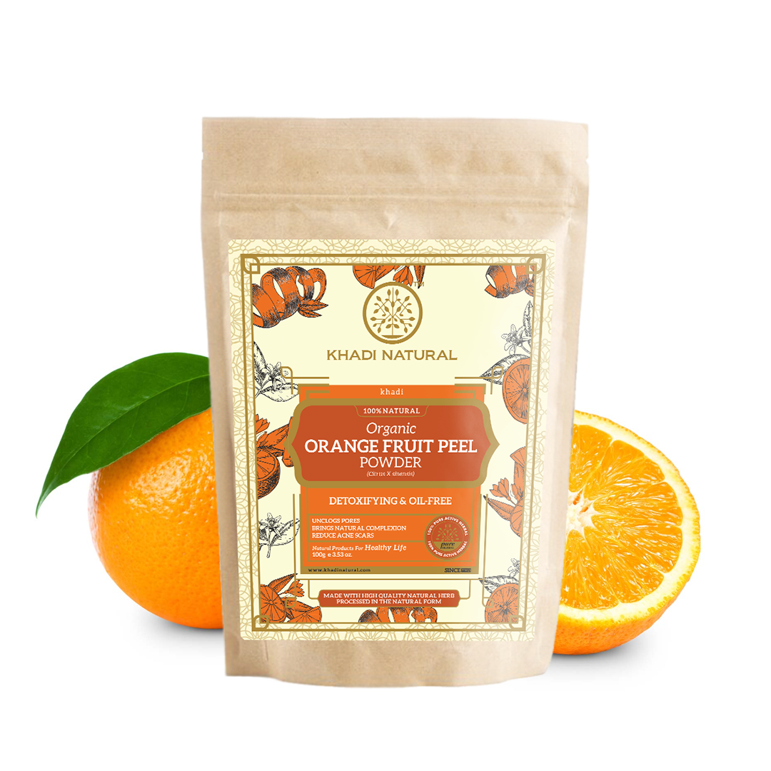 Organic Orange Peel Powder - 100% Natural - 100 g (Buy 3 Products & Get Rs.300 Off)