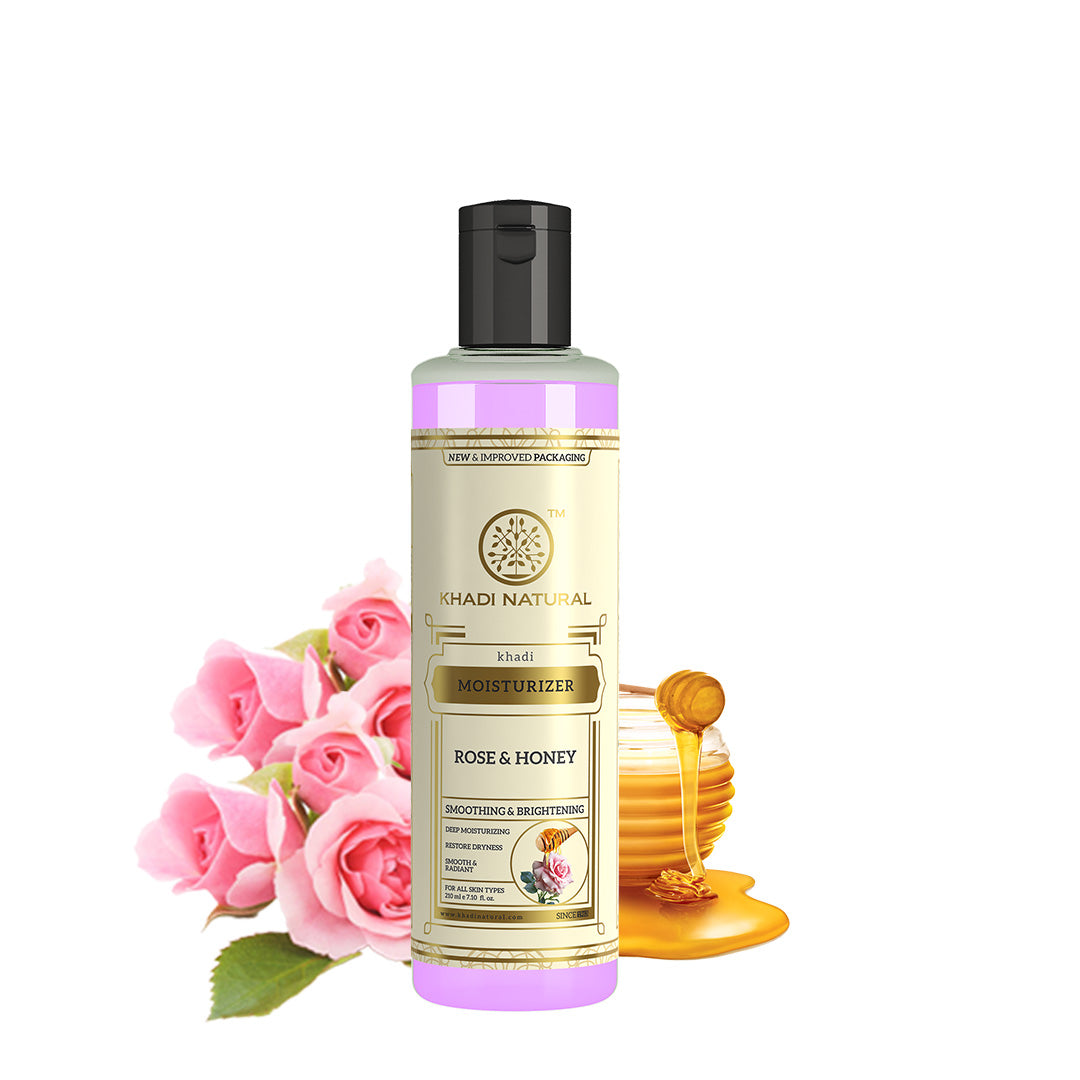 Khadi Natural Rose & Honey Moisturizer-210 ml (Buy 4 products in Rs.599)