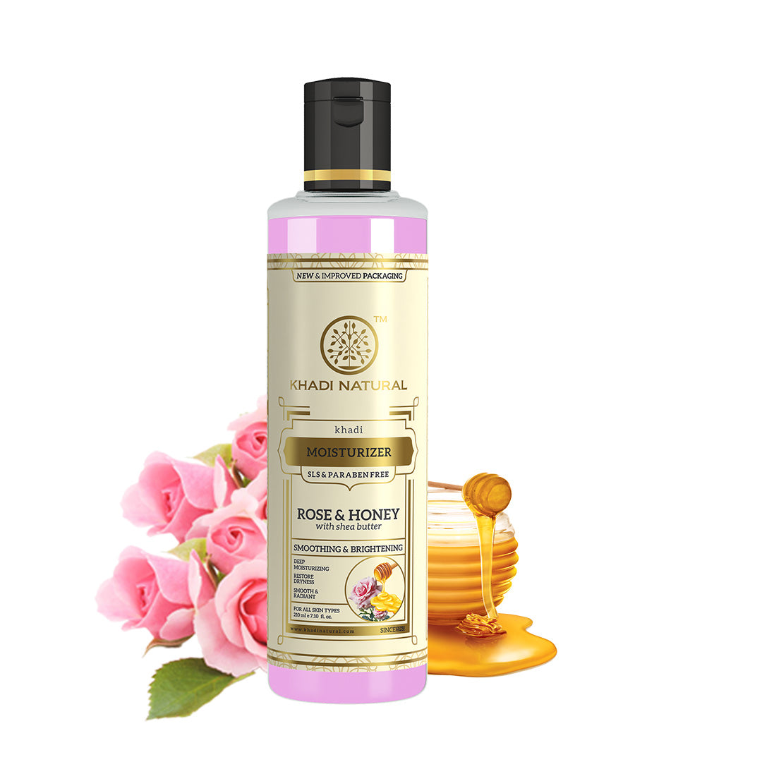 Khadi Natural Rose & Honey Moisturiser Sls & Paraben Free 210 ml