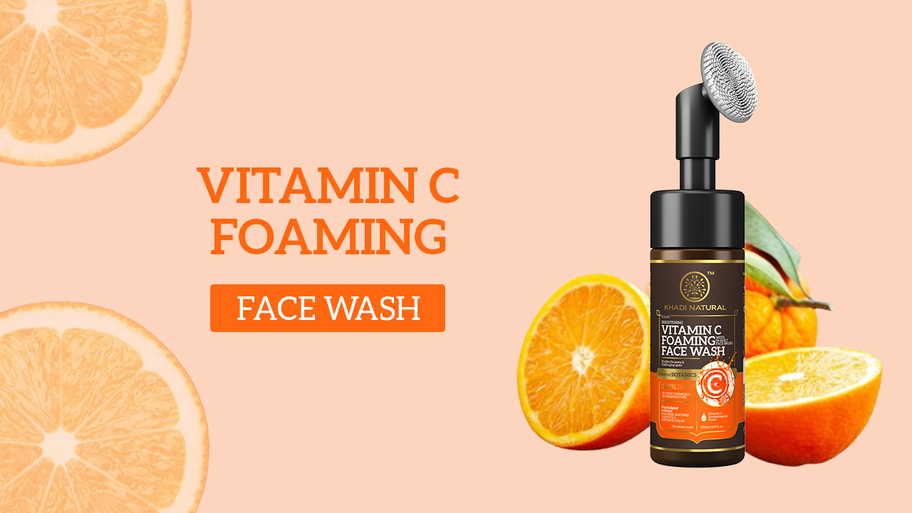 Khadi Natural Vitamin C Foaming Face Wash With  In- Built Face Brush-150ml