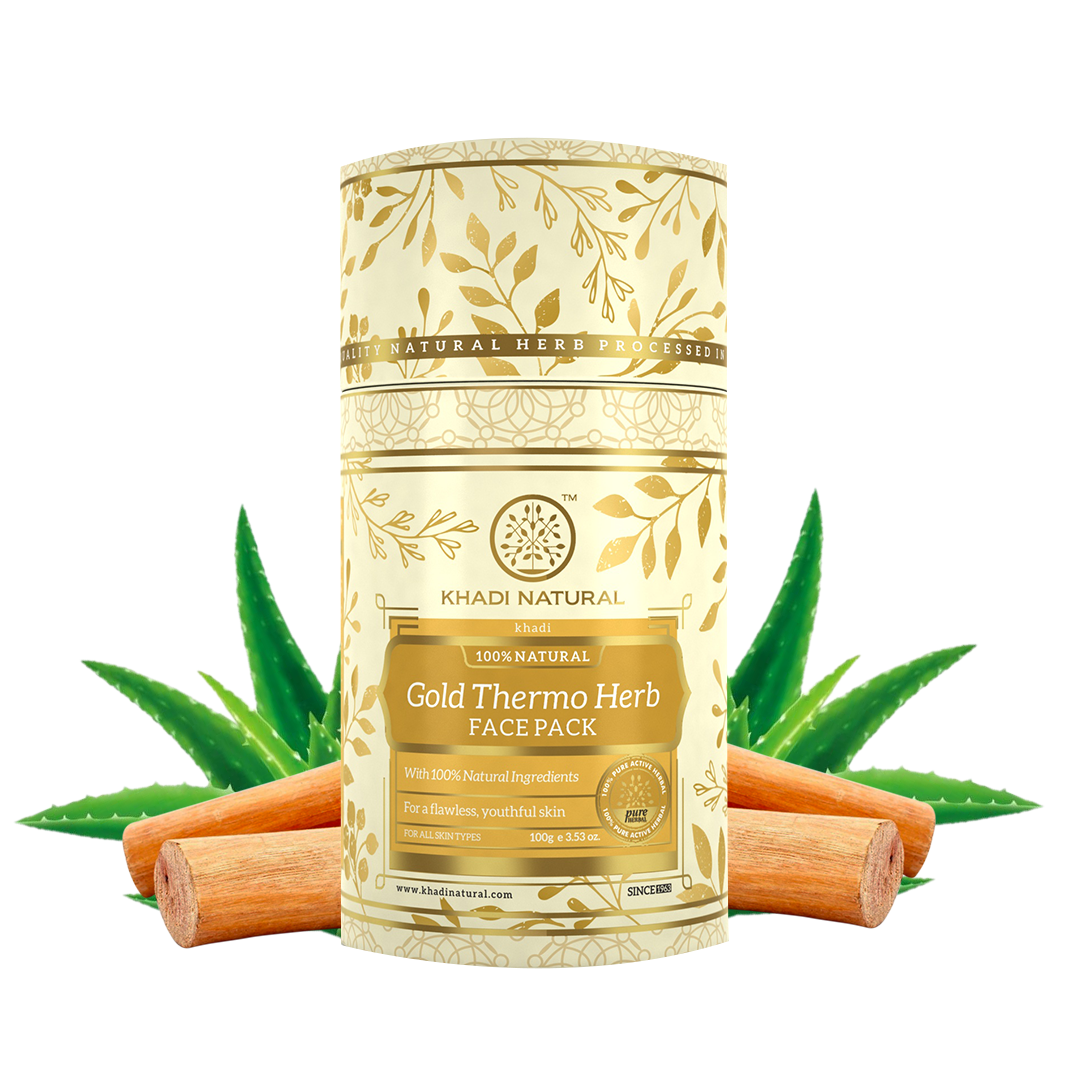 Khadi Natural Gold Thermo Herb (Skin Tightning Face Pack)-100 g