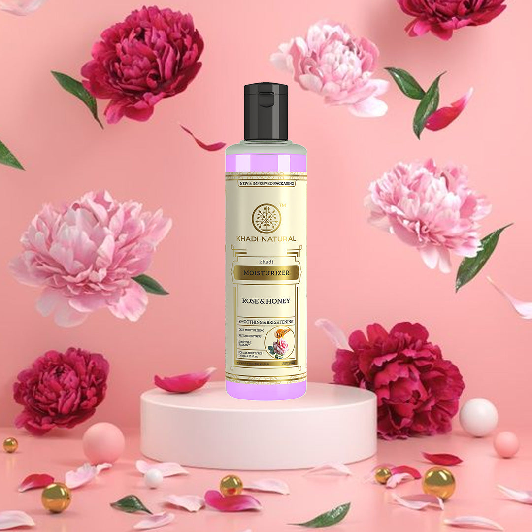 Khadi Natural Rose & Honey Moisturizer-210 ml (Buy 4 products in Rs.599)