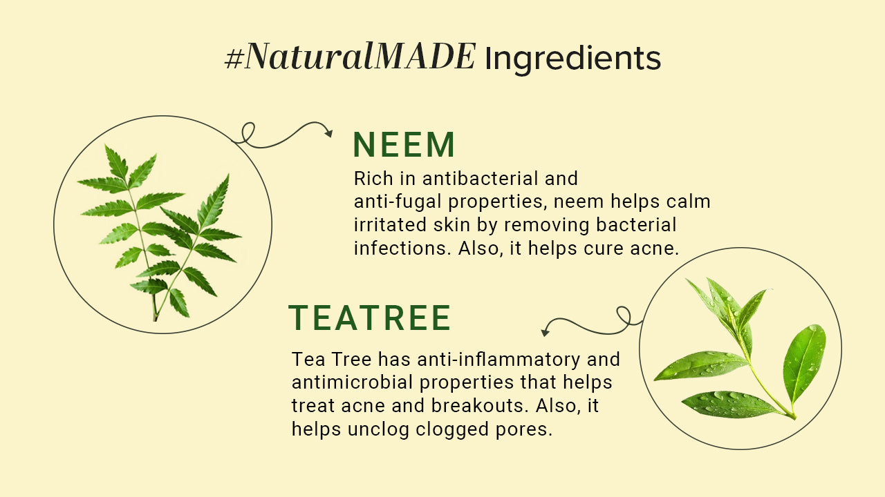 Khadi Natural Neem & Teatree Face Wash- Sls & Paraben Free-210 ml