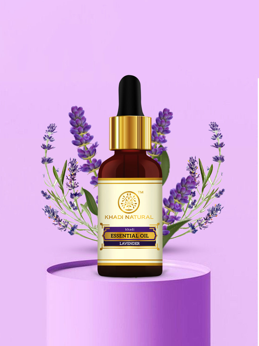 Khadi Natural Lavender Essential Oil- 15 ml (Buy 3 Products & Get Rs.300 Off)