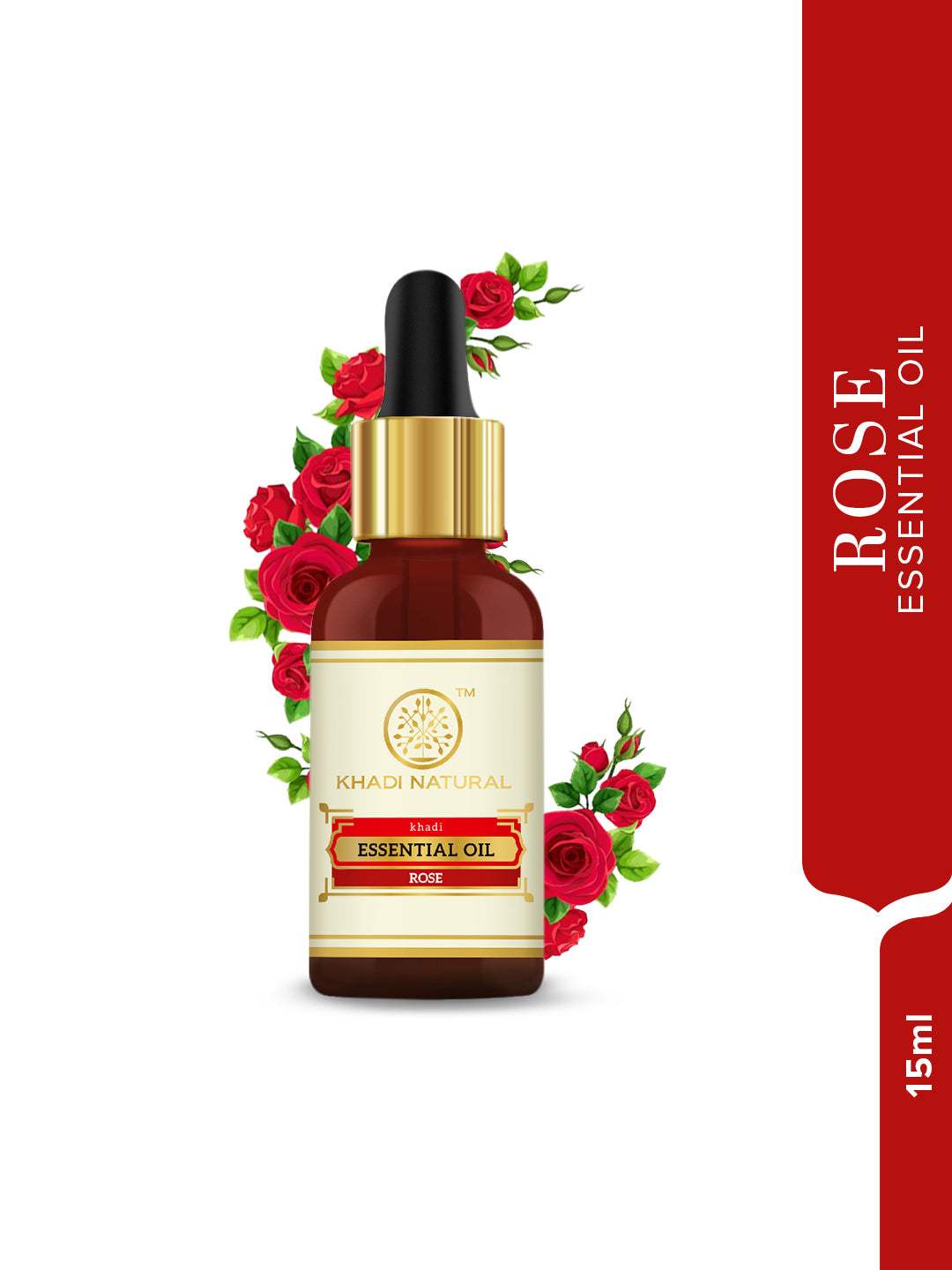 Khadi Natural Rose - Pure Essential Oil - 15 ml (Buy 7 Products & Get Rs.700 Off)