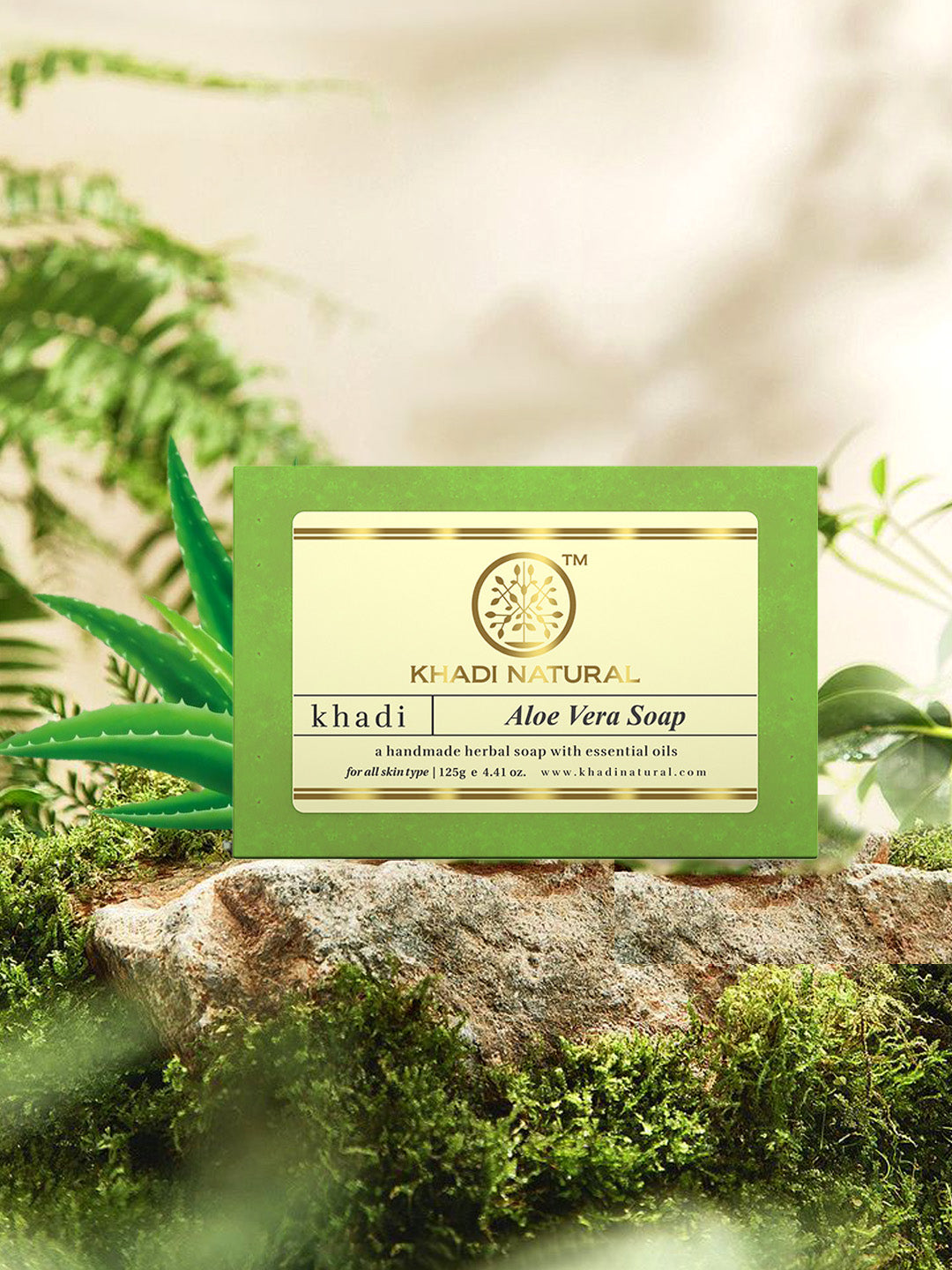 Khadi Natural Herbal Aloevera Soap-125 g