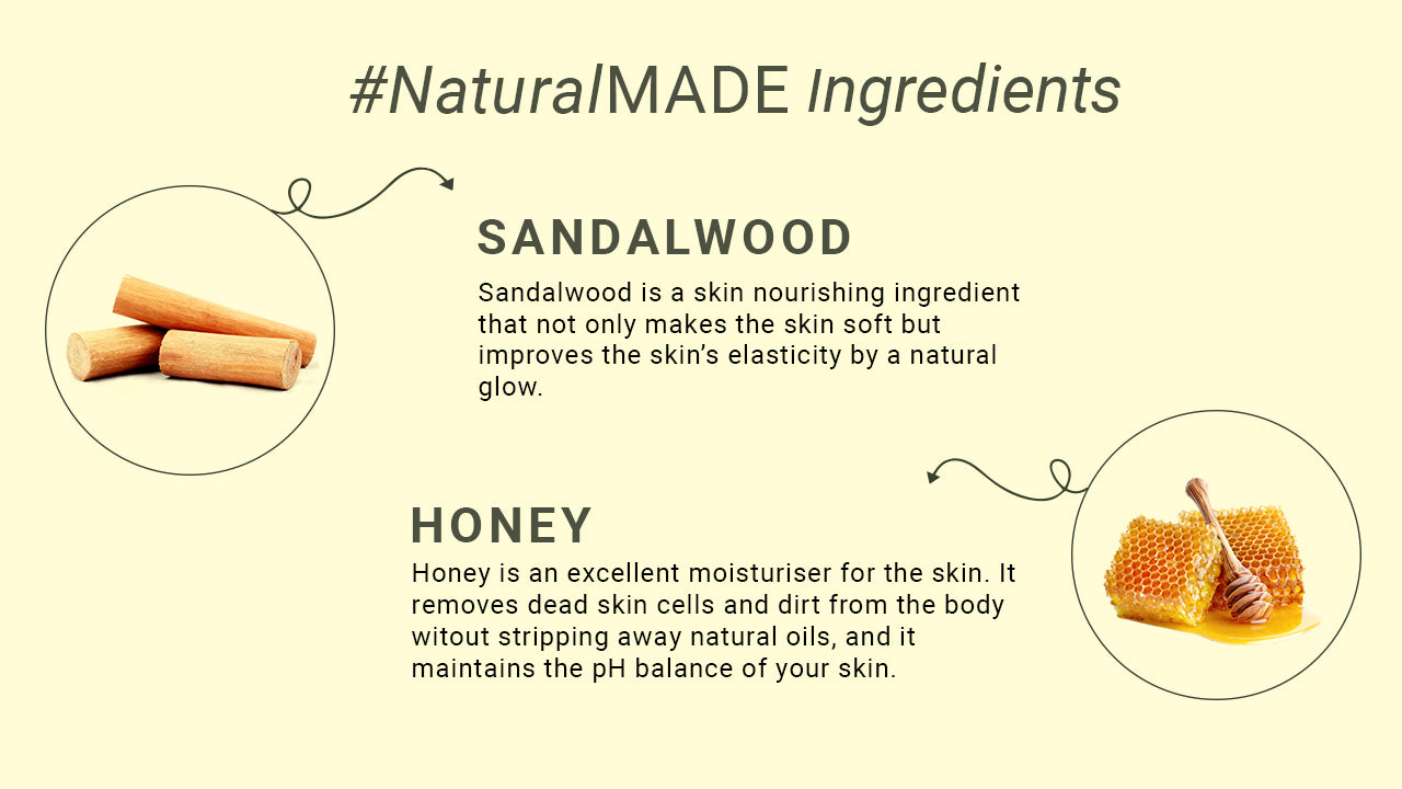 KHADI NATURAL Sandalwood & Honey Body Wash - 210 ml