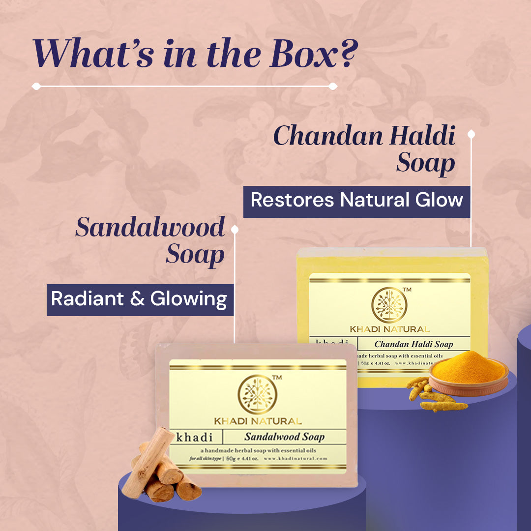 Khadi Natural Ayurvedic Soap Kit 50 g (Set Of 6) (Buy 3 Products & Get Rs.300 Off)