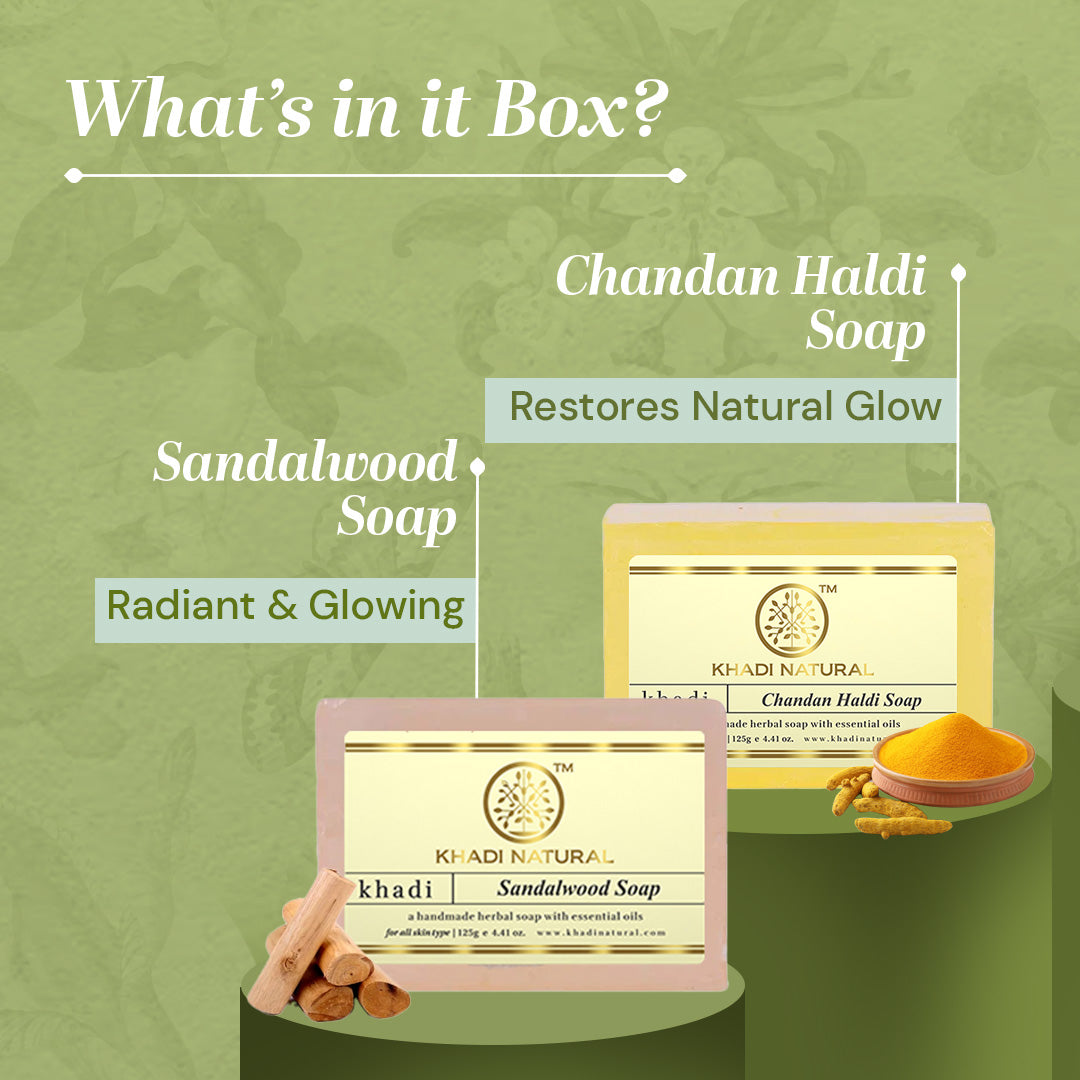 Khadi Natural Ayurvedic Soap Kit (Set Of 4) (4 x 100 gm (400 gm) (Buy 3 Products & Get Rs.300 Off)