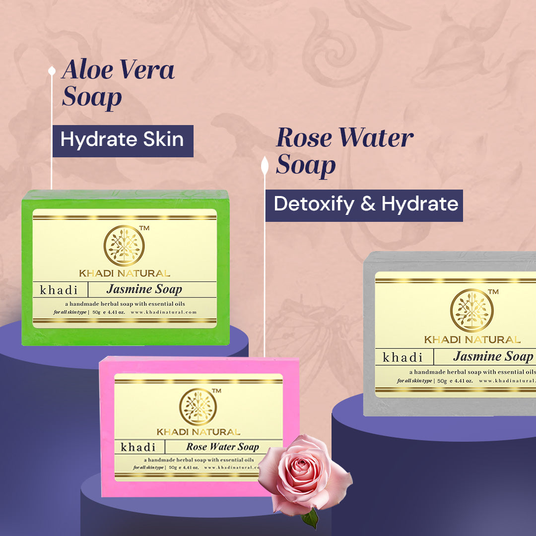 Khadi Natural Ayurvedic Soap Kit 50 g (Set Of 6) (Buy 3 Products & Get Rs.300 Off)