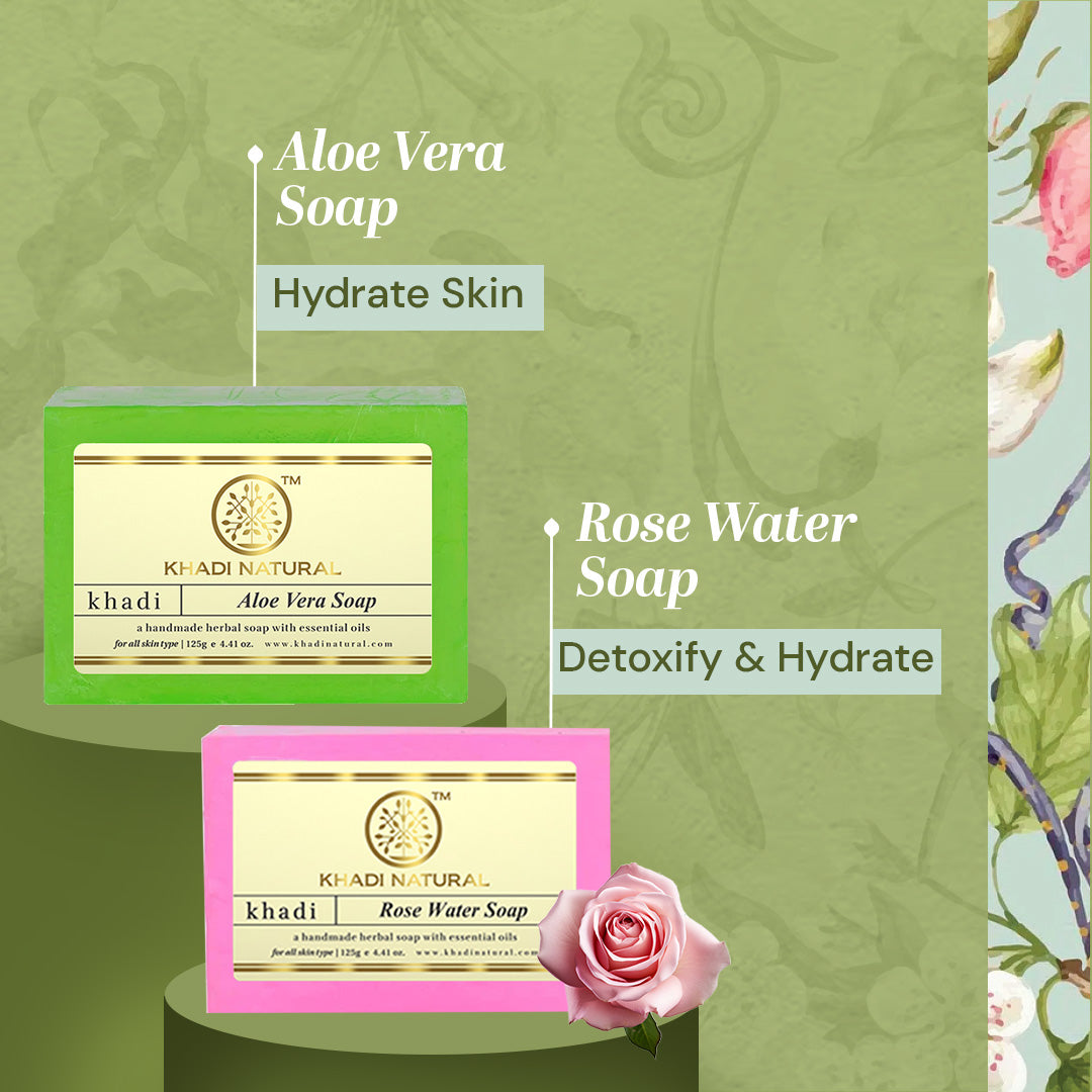 Khadi Natural Ayurvedic Soap Kit (Set Of 4) (4 x 100 gm (400 gm) (Buy 3 Products & Get Rs.300 Off)