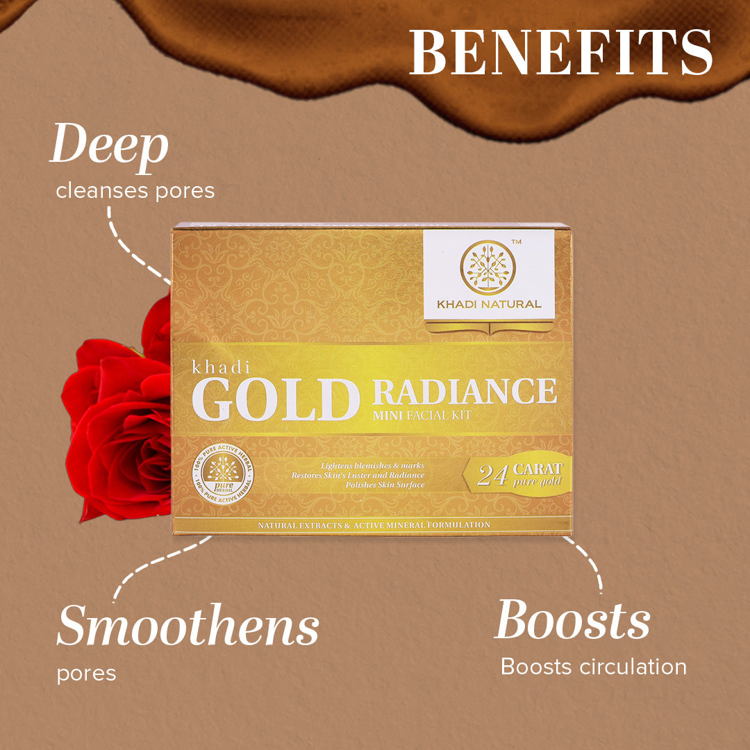 Khadi Natural Gold Radiance Mini Facial Kit (BUY2GET2)