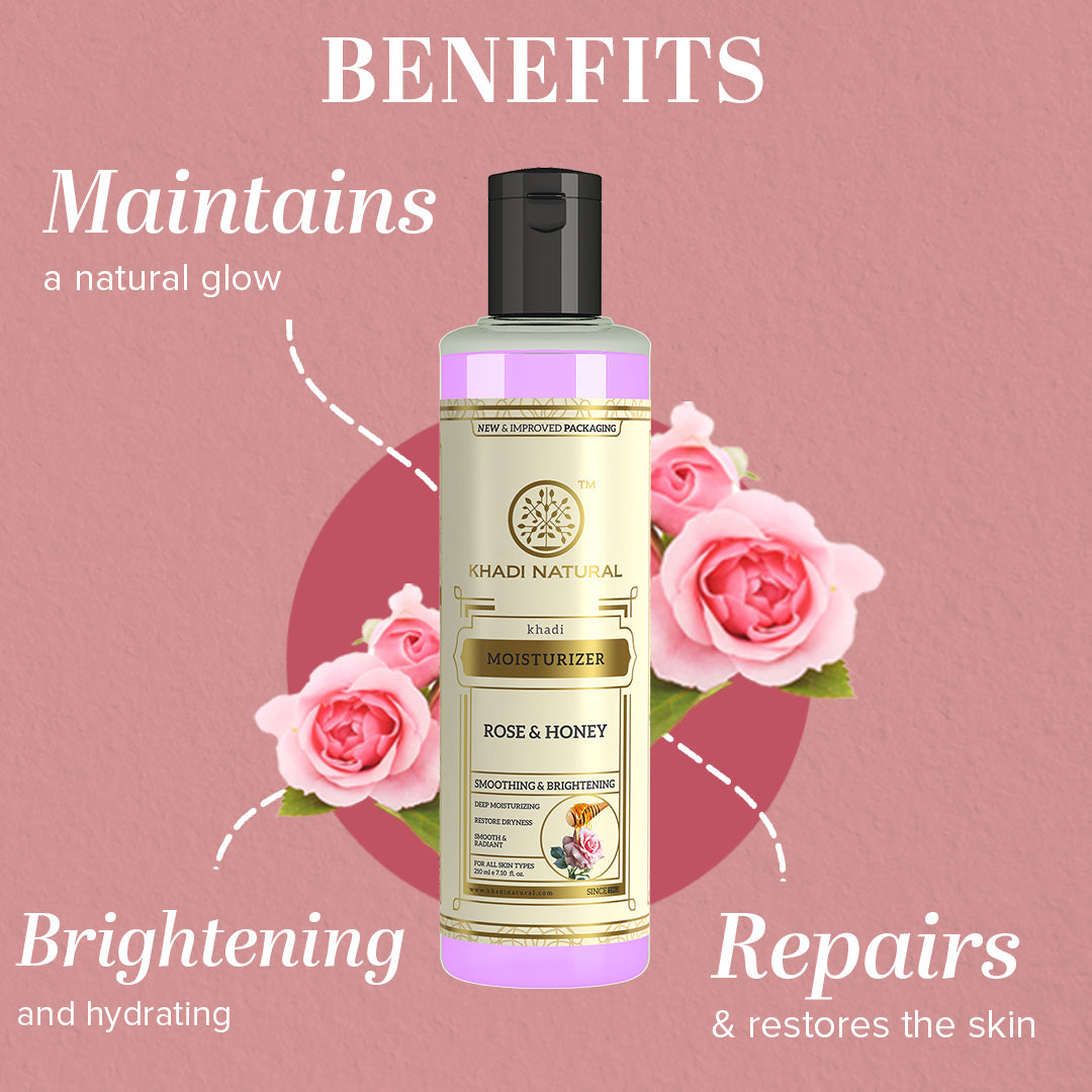 Khadi Natural Rose & Honey Moisturizer-210 ml (BUY1GET1)