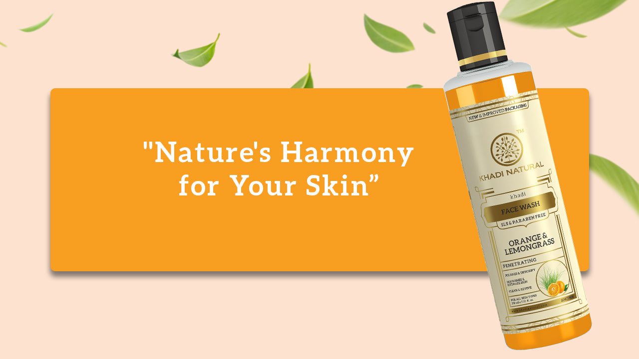 Khadi Natural Orange & Lemongrass Face Wash - Sls & Paraben Free-210 ml
