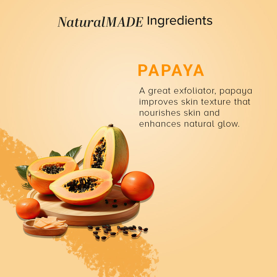 Khadi Natural Papaya Face Wash Sls & Paraben Free-100 g - DEALS (Buy 3 Products & Get Rs.300 Off)