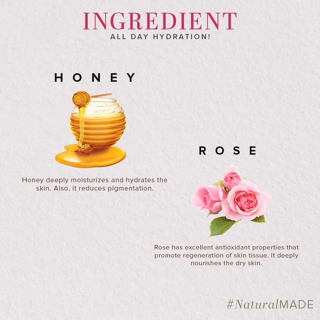 Khadi Natural Rose & Honey Moisturiser Sls & Paraben Free 210 ml (Buy 3 Products & Get Rs.300 Off)