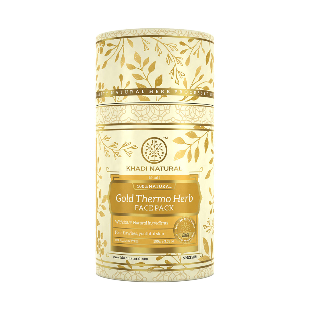 Khadi Natural Gold Thermo Herb (Skin Tightning Face Pack)-100 g