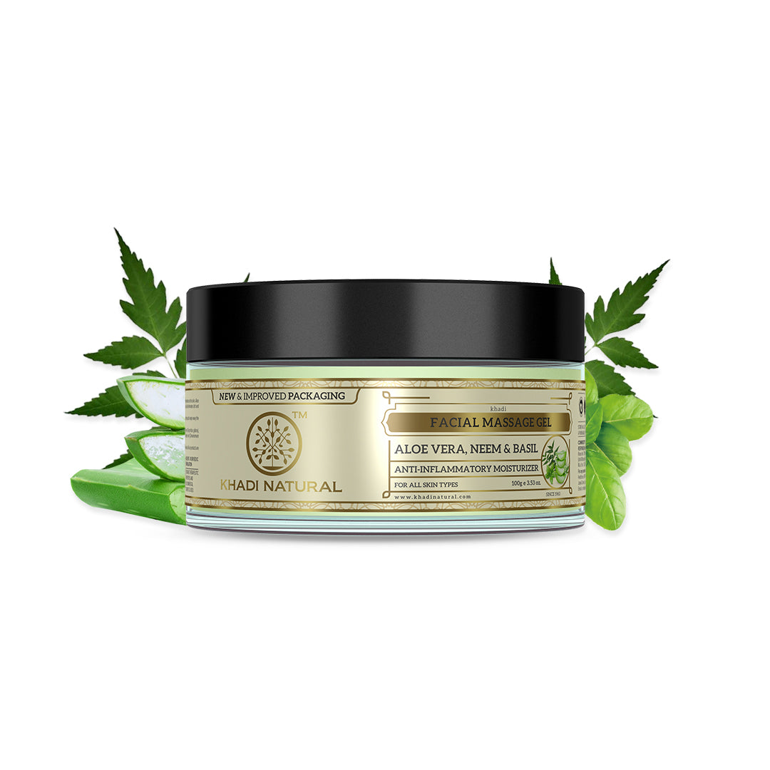 Khadi Natural Alovera Neem Basil Face Massage Gel Buy Khadi