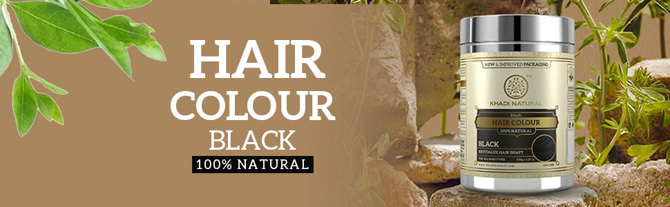 Khadi Natural Herbal Hair Colour Black-150 g