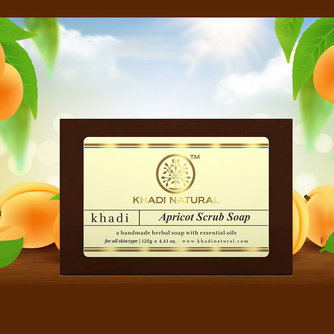 Khadi Natural Herbal Apricot Scrub Soap 125 g