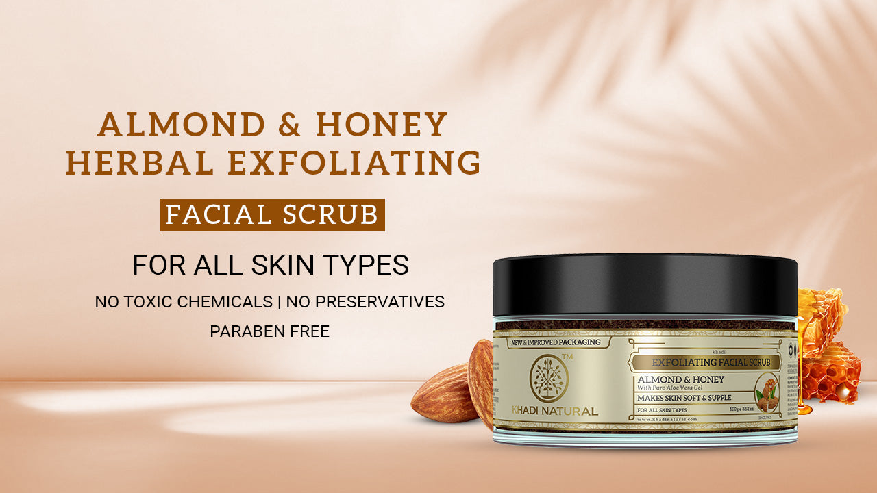 Khadi Natural Almond & Honey Facial Massage Gel With Scrub-50 g