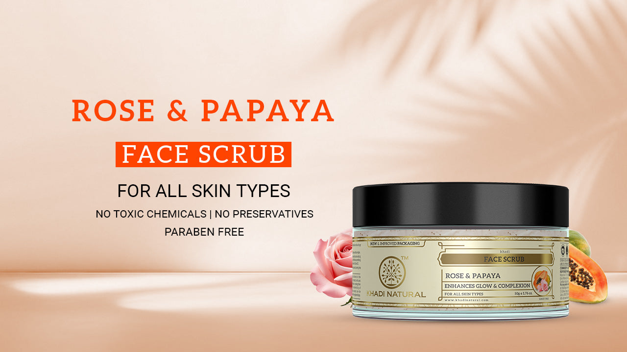 Khadi Natural Rose & Papaya Face Scrub 50 g