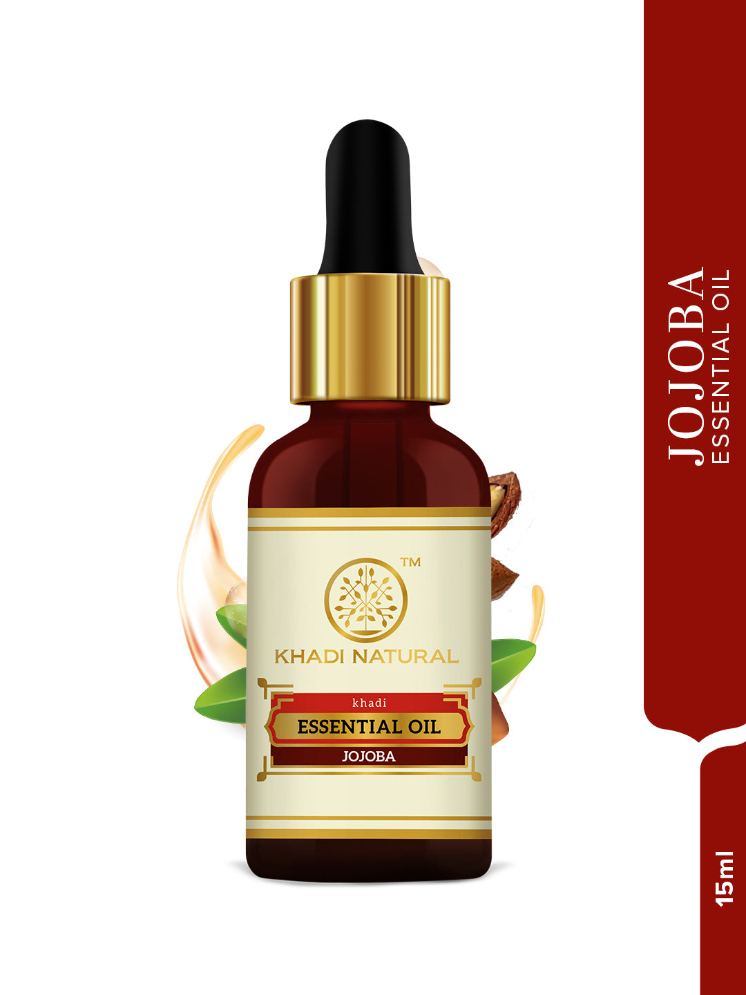 Khadi Natural Jojoba - Pure Essential Oil - 15 ml (Buy 3 Products & Get Rs.300 Off)