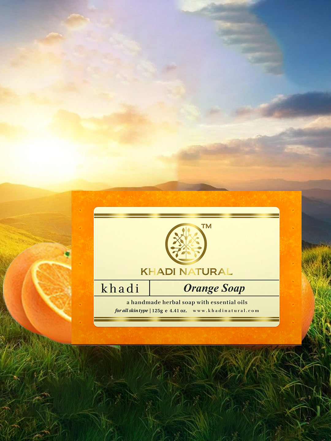 Khadi Natural Orange Soap 125g