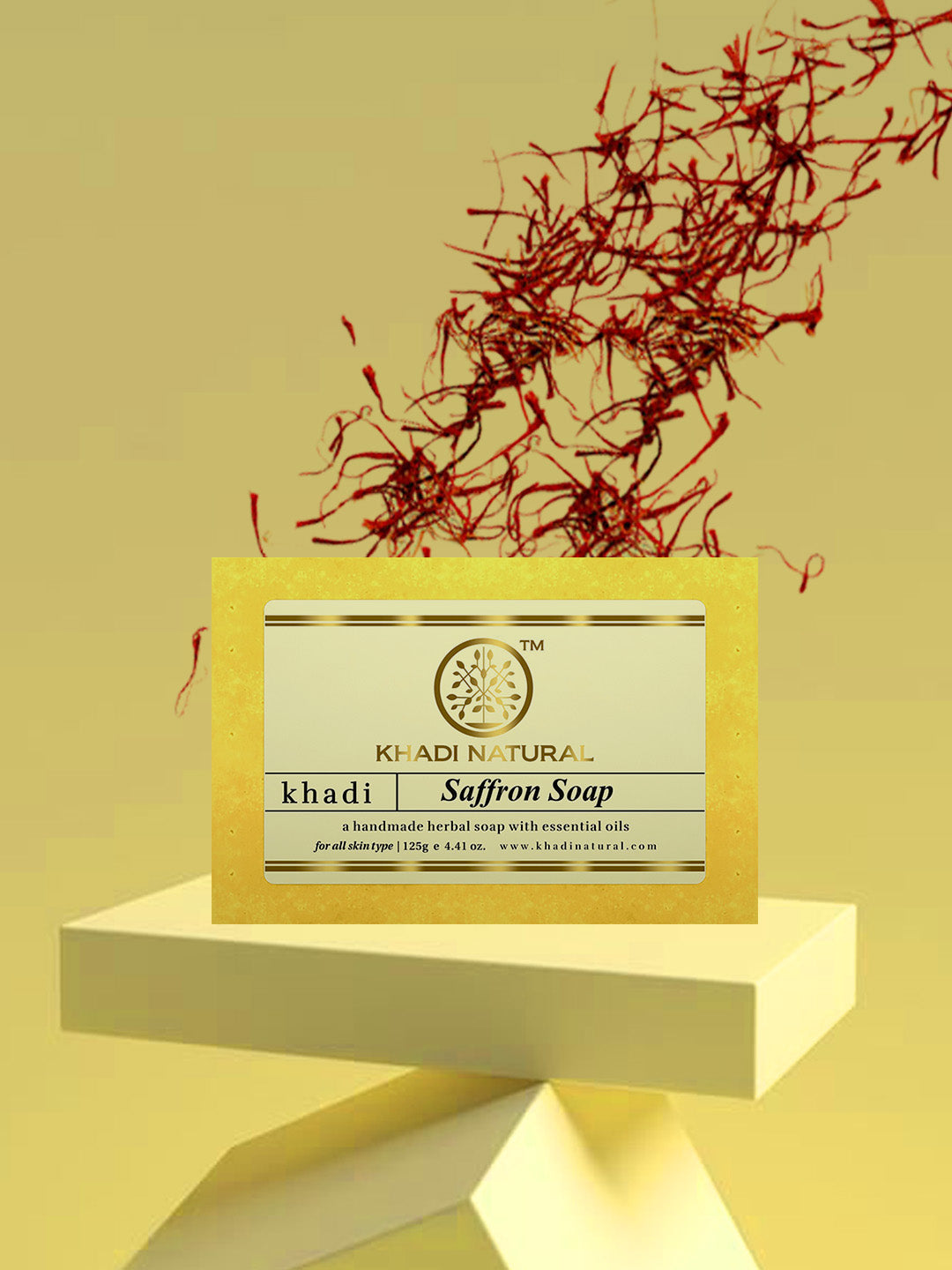 Khadi Natural Saffron Soap 125g