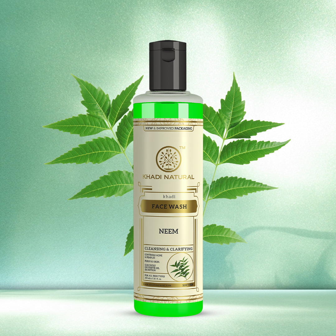 Khadi Natural Neem Face Wash 210 ml (Buy 4 products in Rs.599)