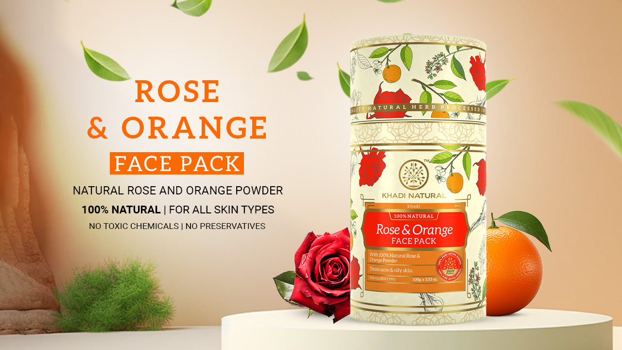 Khadi Natural Rose & Orange Face Pack - 50 g