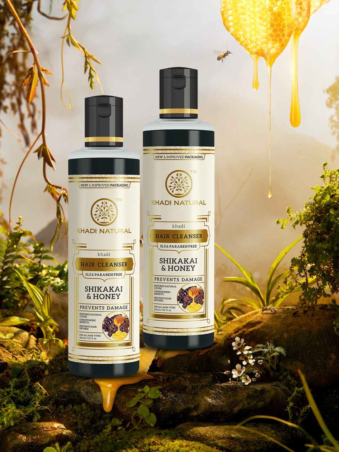 Khadi Natural Shikakai & Honey Cleanser - (Pack of 2) (Buy 3 Products & Get Rs.300 Off)