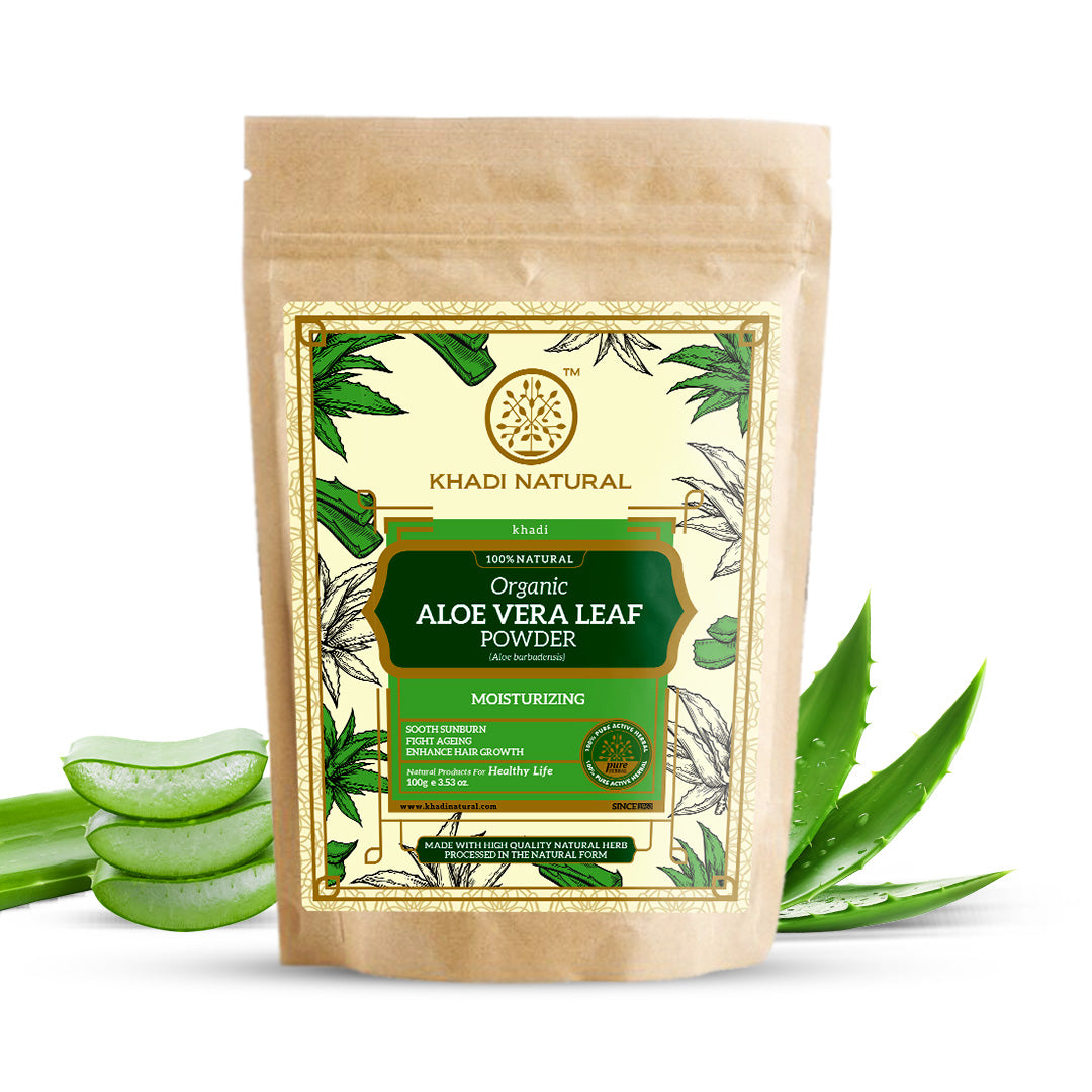 Organic Aloe Vera Leaf Powder - 100% Natural-100 g (BUY1GET1)