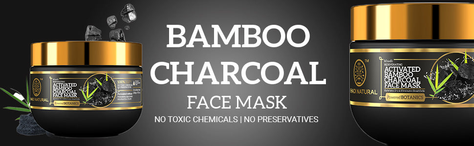 Khadi Natural Activated Bamboo Charcoal Face Mask 200GM (BUY2GET2)