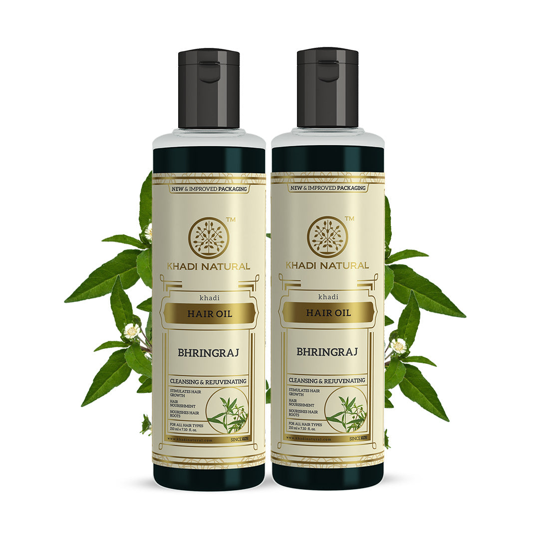 Bhringraj Hair Oil for Hair Fall Paraben & Silicone-Free -210ml (Pack of 2) (Buy 3 Products & Get Rs.300 Off)