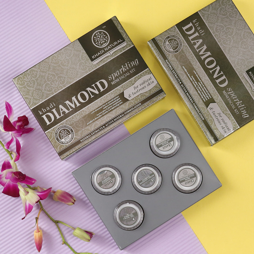 Khadi Natural Diamond Sparkling Mini Facial Kit