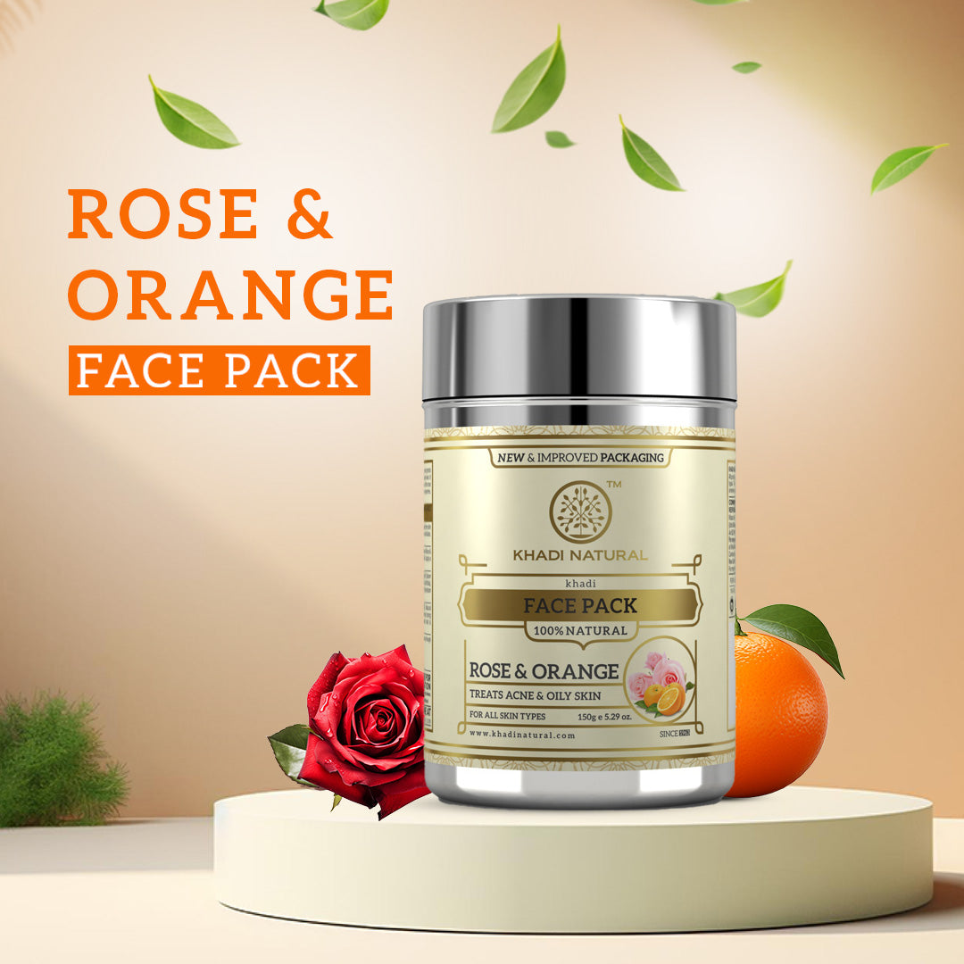 Khadi Natural Rose & Orange Face Pack - 50 g