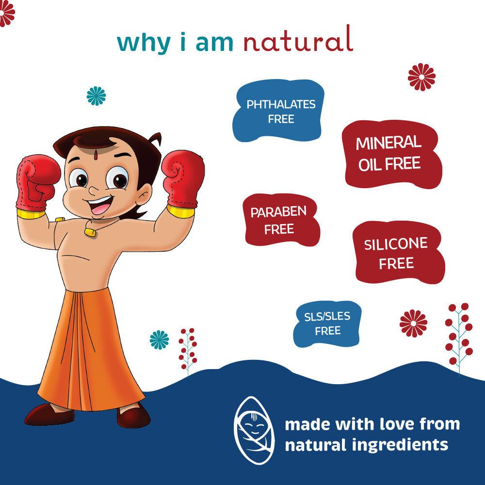 Khadi Natural Chota Bheem Baby Shampoo With Vitamin B-5 & Wheat Protein-200 ml (BUY2GET2)