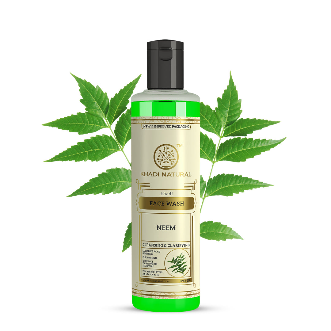 Khadi Natural Neem Face Wash 210 ml (Buy 4 products in Rs.599)