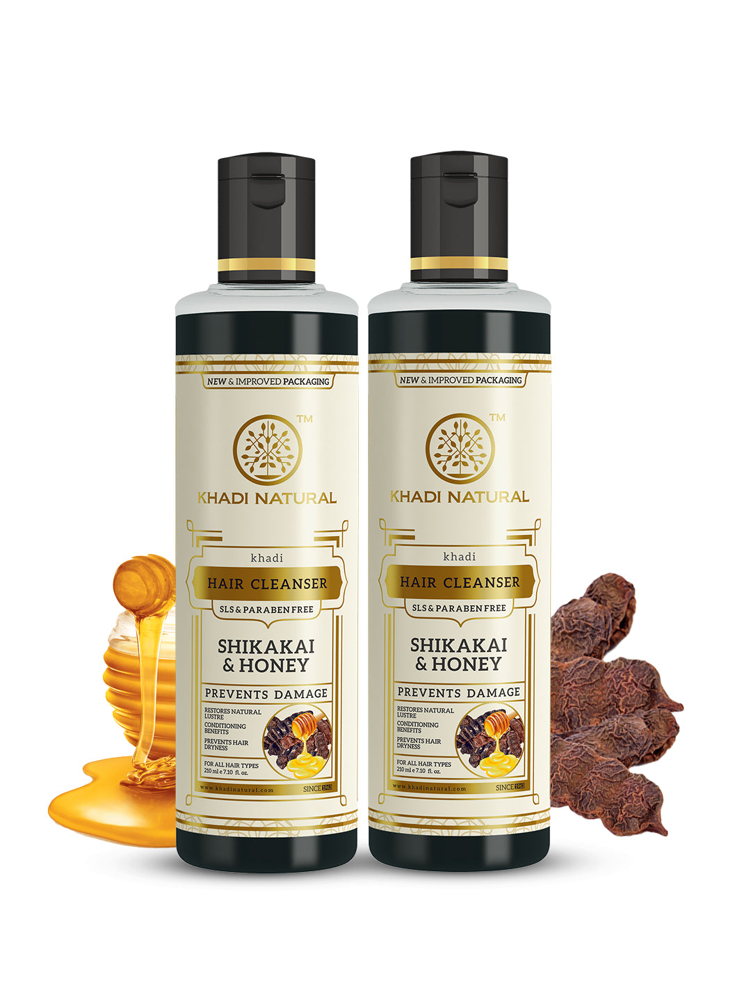 Khadi Natural Shikakai & Honey Cleanser - (Pack of 2)