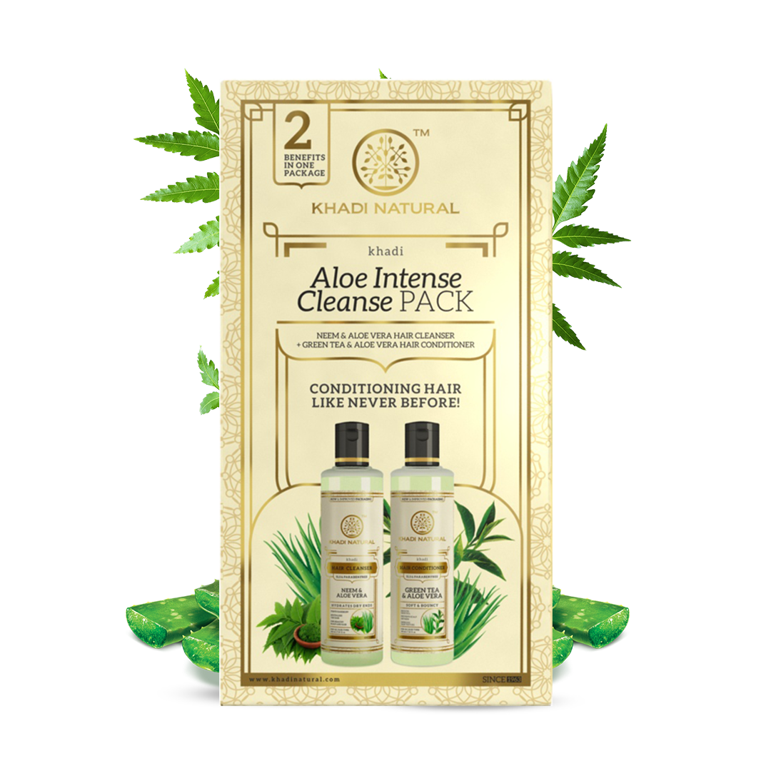 Khadi Natural Aloe Intense Cleanse Pack - 420 ml