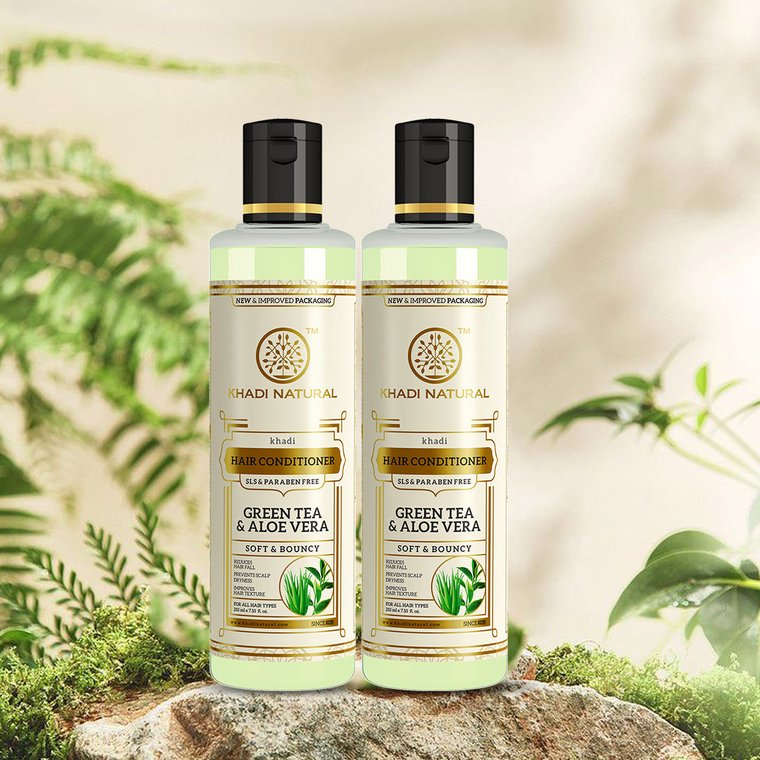 Khadi Natural Green tea and AloeVera conditioner - pack of 2