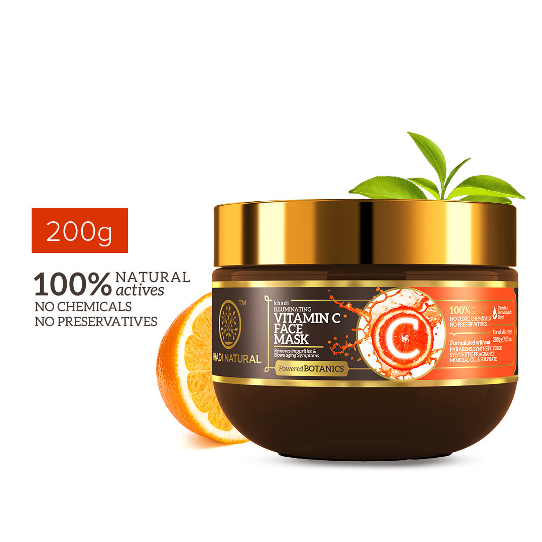 Khadi Natural Vitamin C Face Mask-200Gm (Add 4 Products in the Cart & Get 2 Free Product Use Code: B2G2)