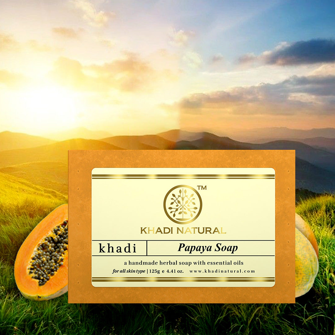 Khadi Natural Papaya Soap 125g